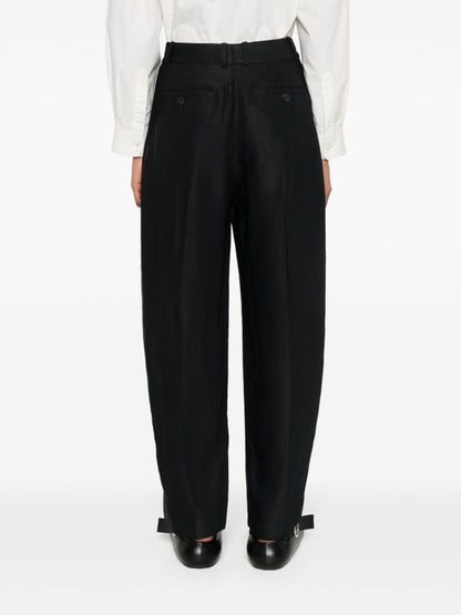 Wool wide leg trousers