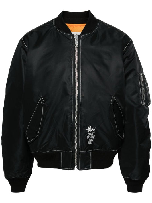 Nylon bomber jacket