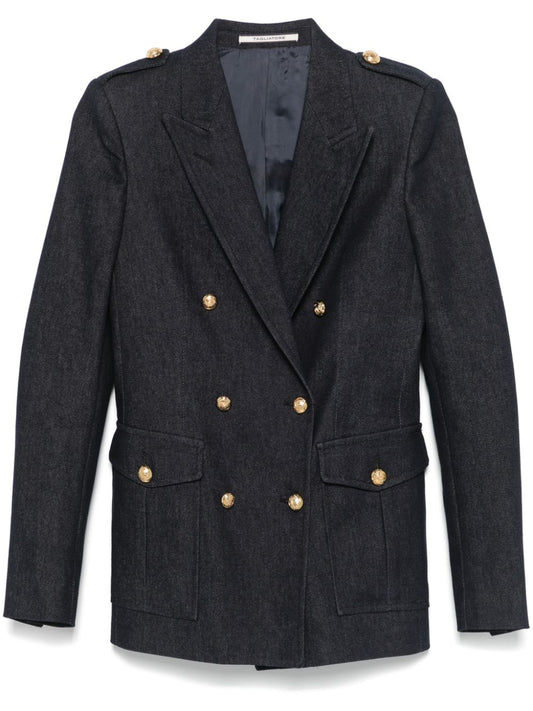 Heather wool double-breasted jacket