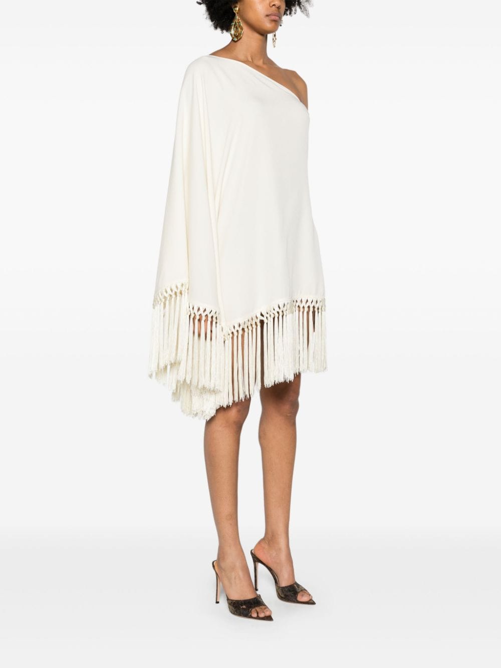 Piccolo arno fringed short dress