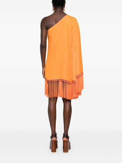 Piccolo arno fringed short dress