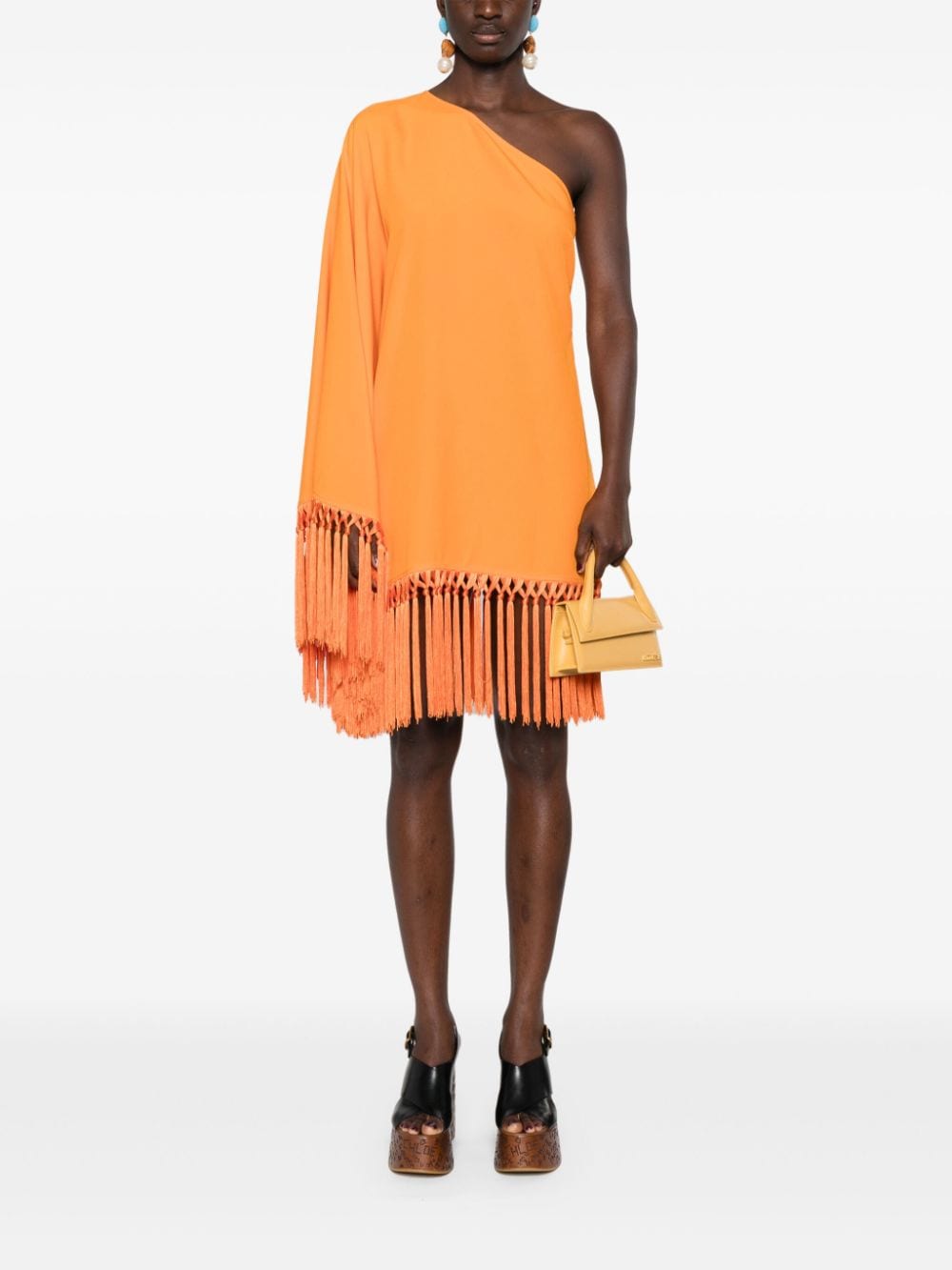 Piccolo arno fringed short dress