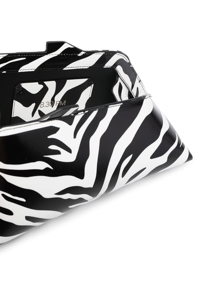 8.30 pm zebra print leather clutch