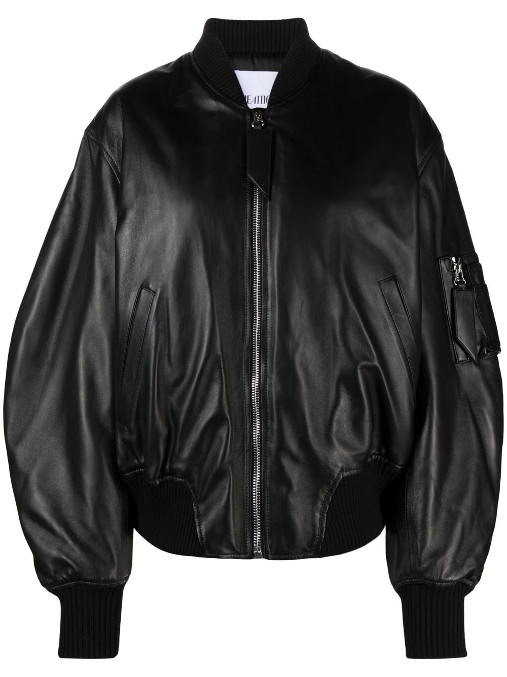 Anja leather bomber jacket