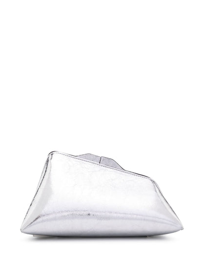 8.30 pm metallic leather clutch