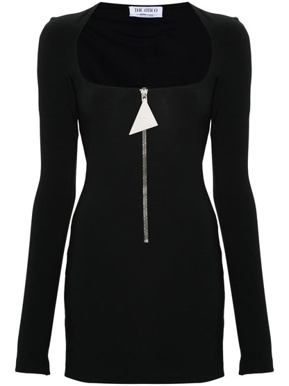 Half-zip mini dress