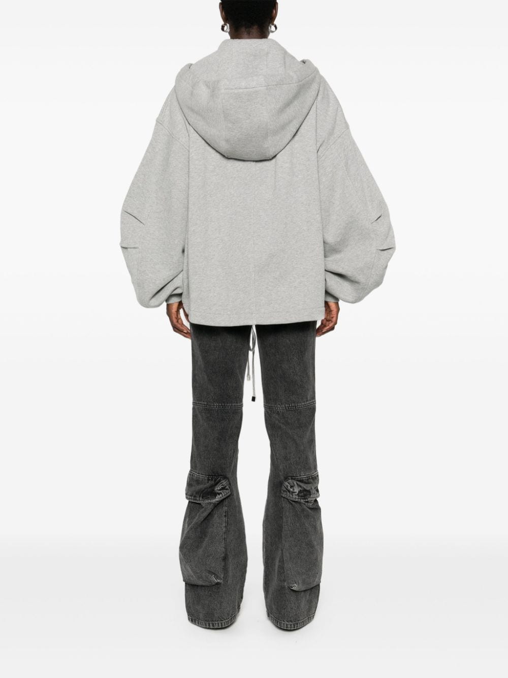 Zipped cotton hoodie