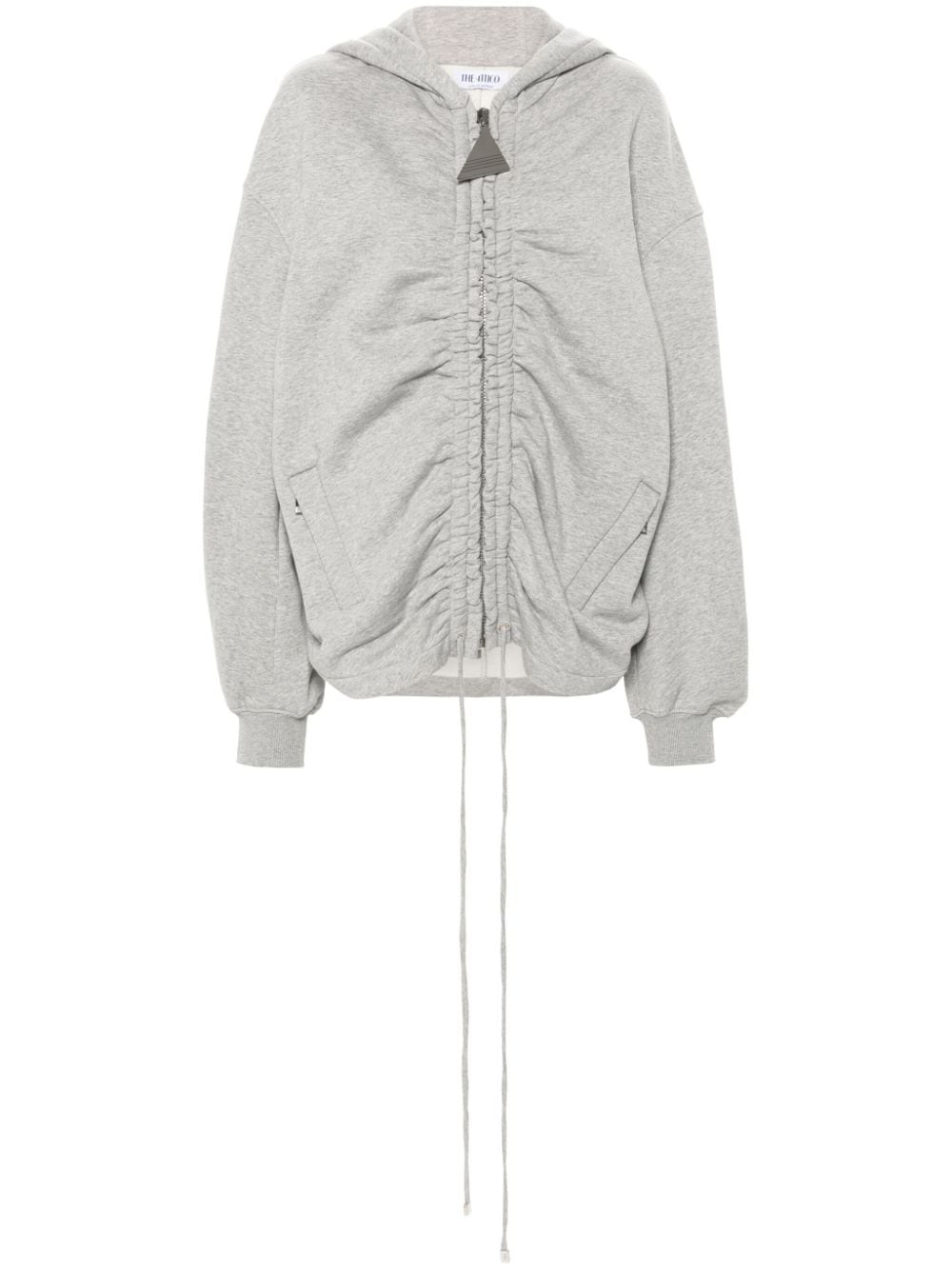 Zipped cotton hoodie