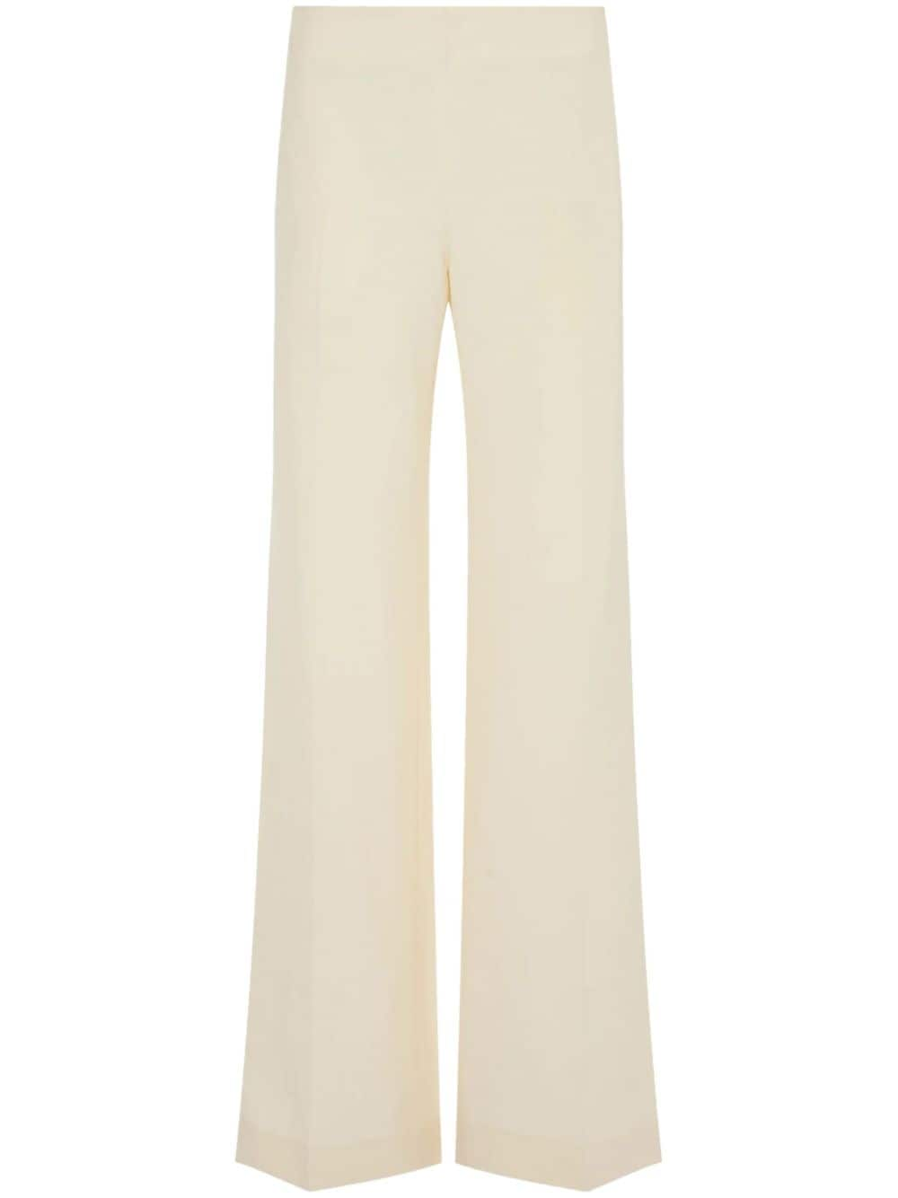 Foulard wool and silk trousers