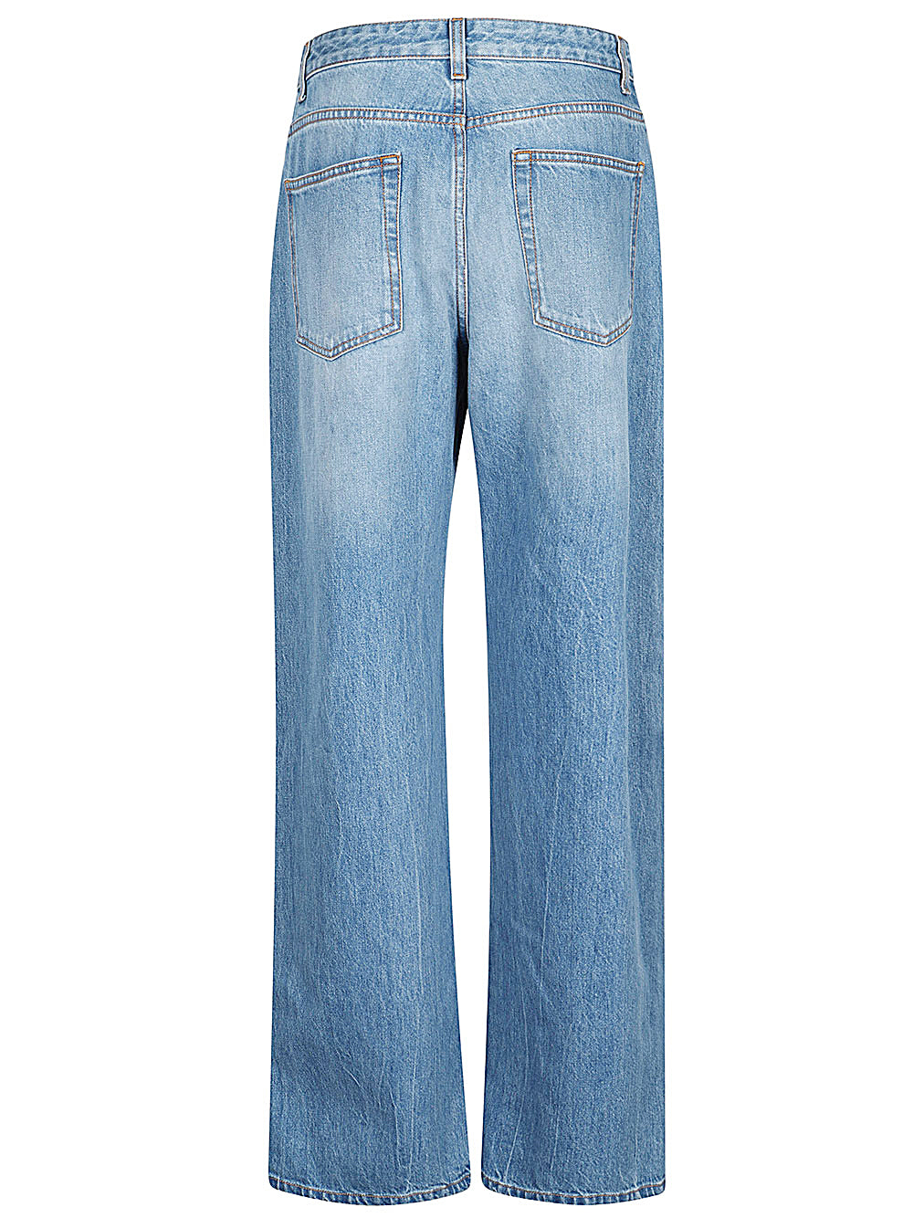 Wide-leg denim jeans