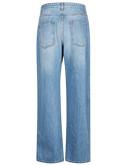 Wide-leg denim jeans