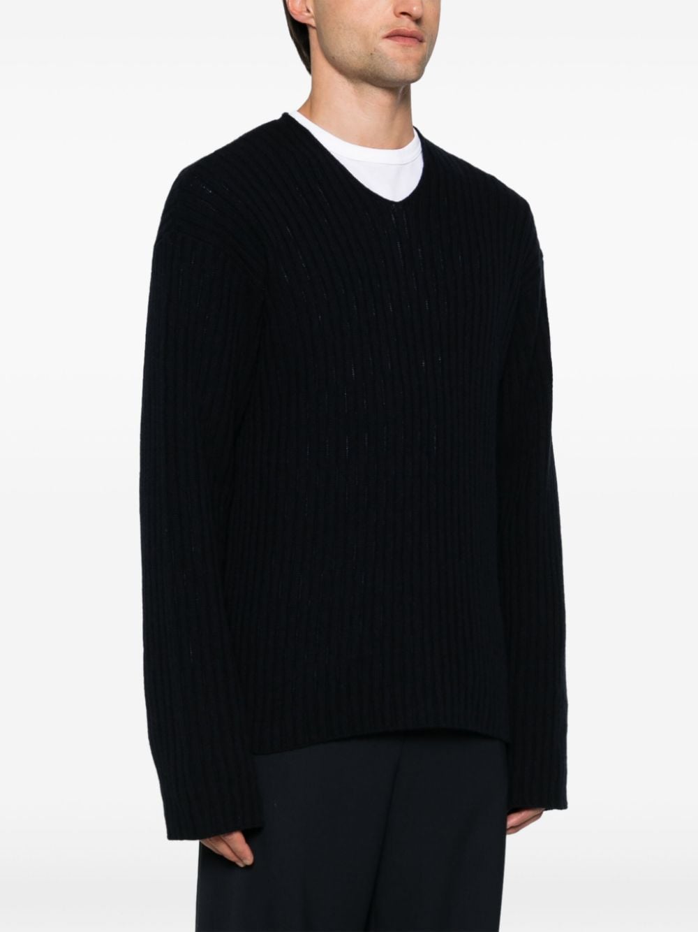 Cashmere v-necked sweater