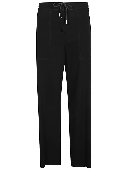 Drawstring wool trousers