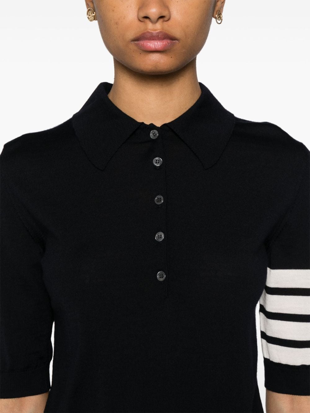 4bar wool polo shirt