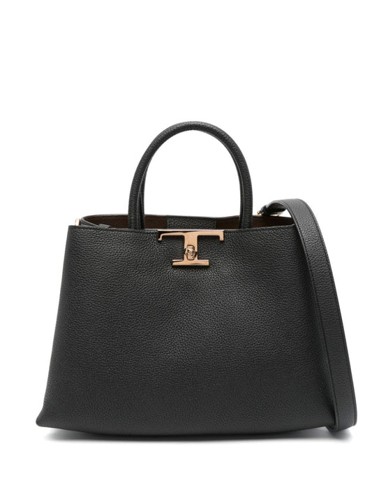 T timeless small leather tote bag