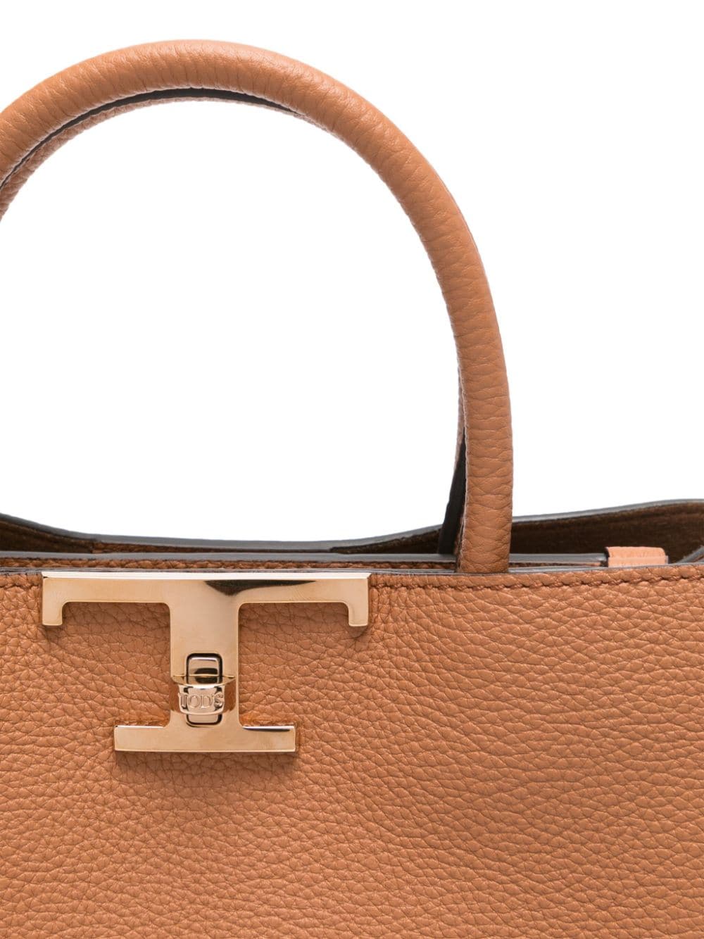 T timeless small leather tote