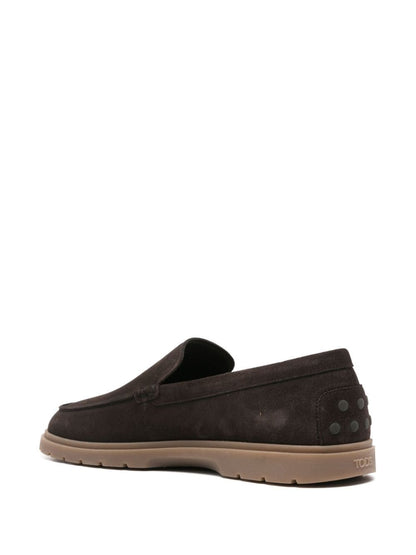 Suede leather loafers