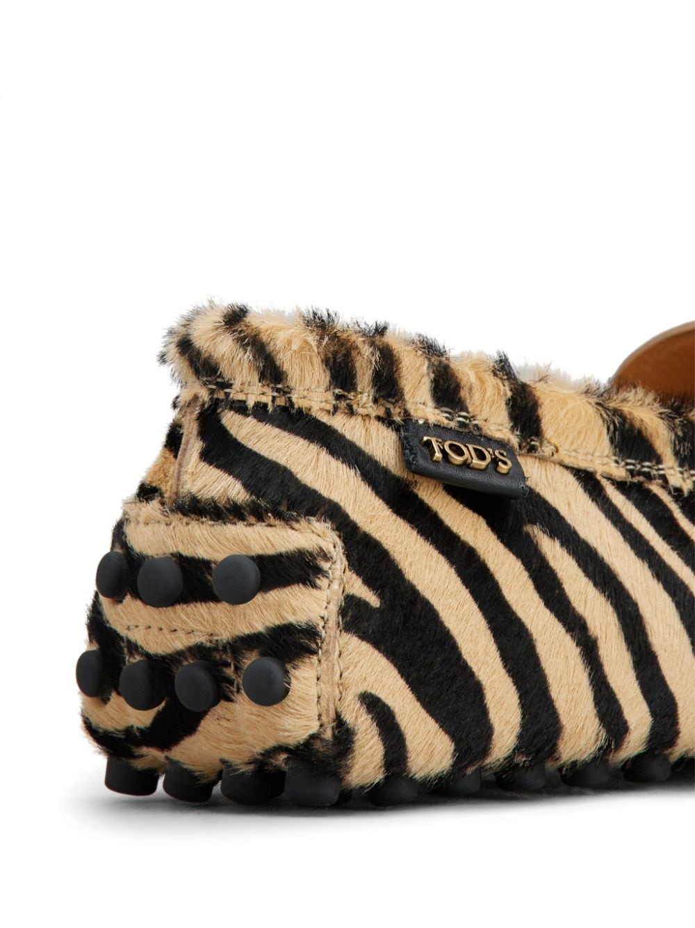 Gommino zebra motif loafers