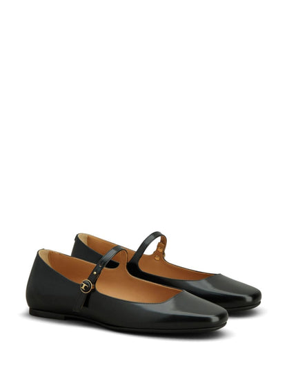 Leather ballet flats