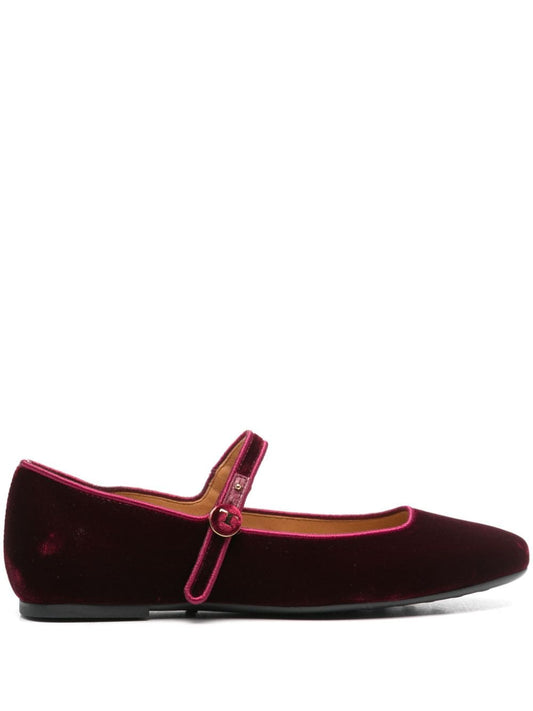 Velvet ballet flats