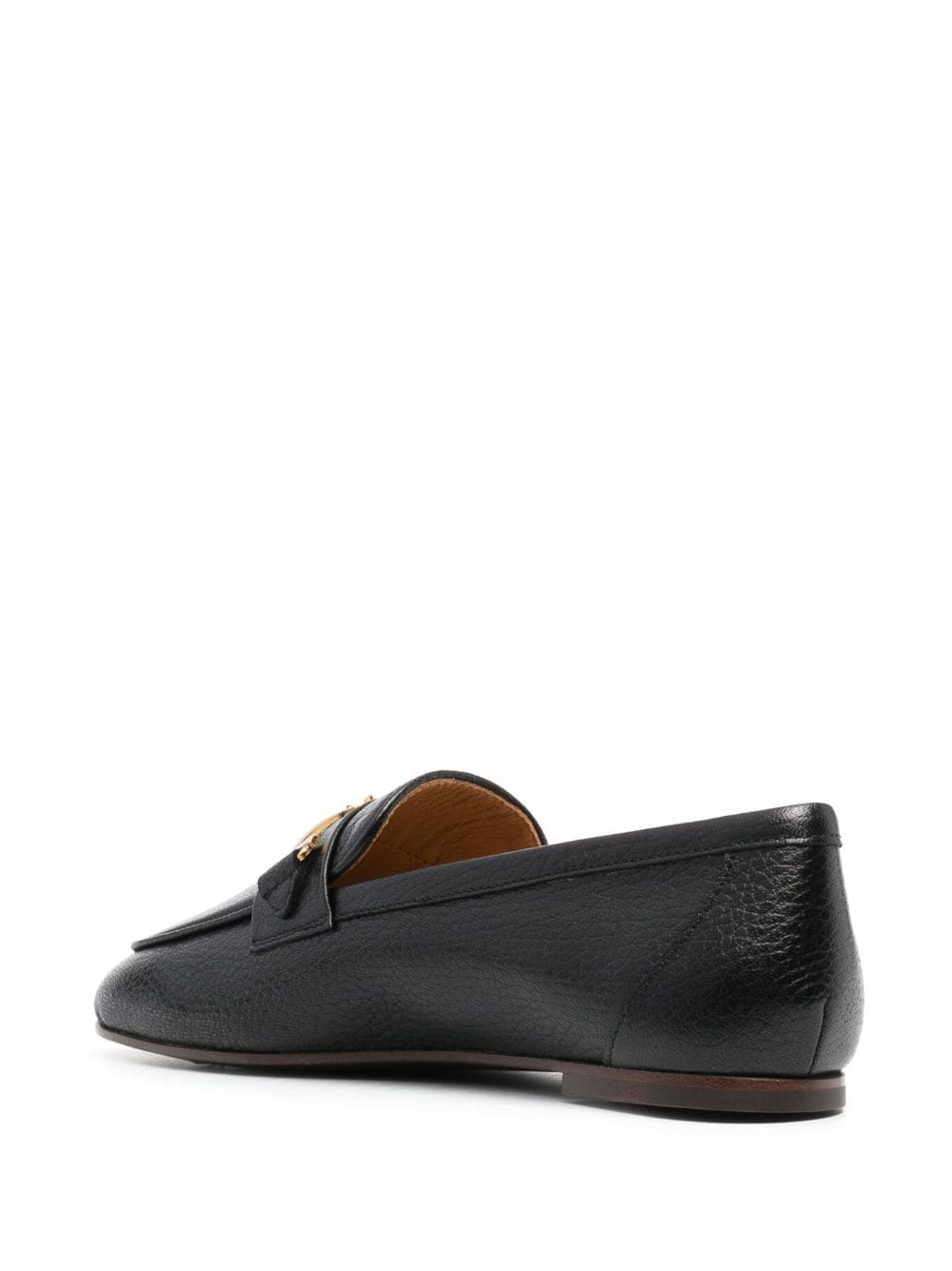 T-ring leather loafers