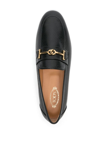 T-ring leather loafers