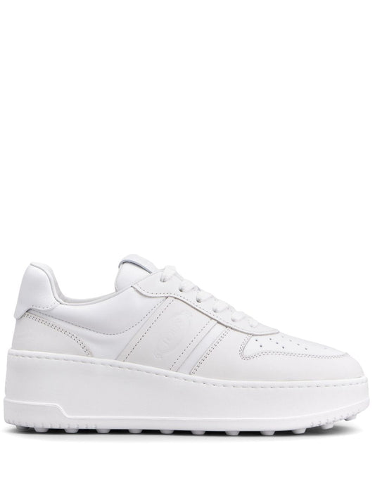 Leather platform sneakers