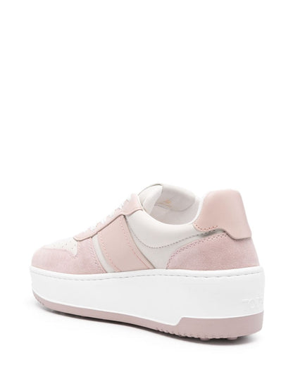 Leather platform sneakers