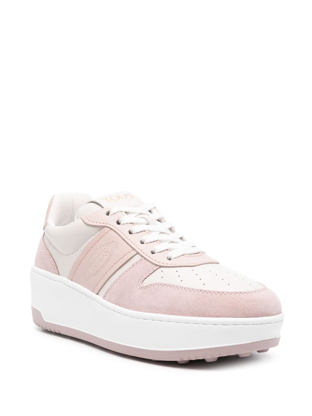 Leather platform sneakers