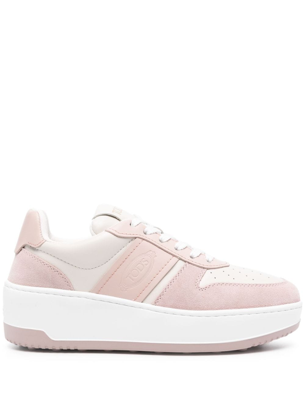 Leather platform sneakers