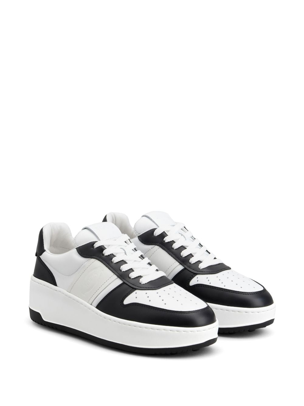 Leather platform sneakers