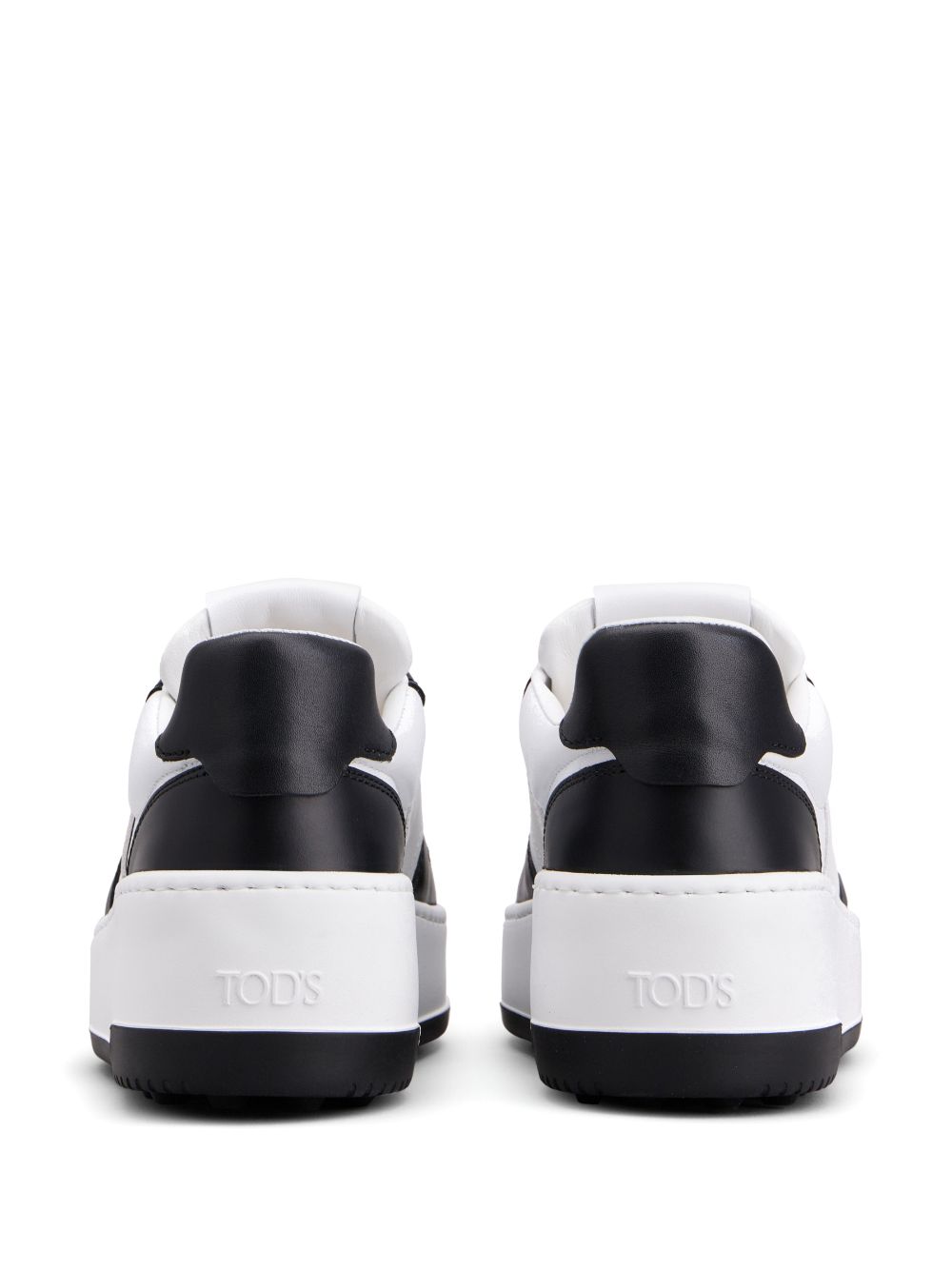 Leather platform sneakers