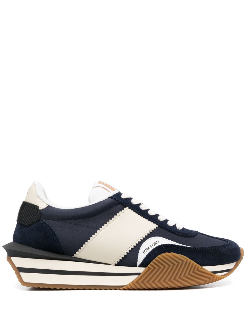 James suede and technical fabric sneakers