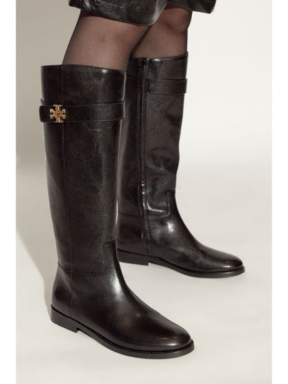 T-lock leather riding boots