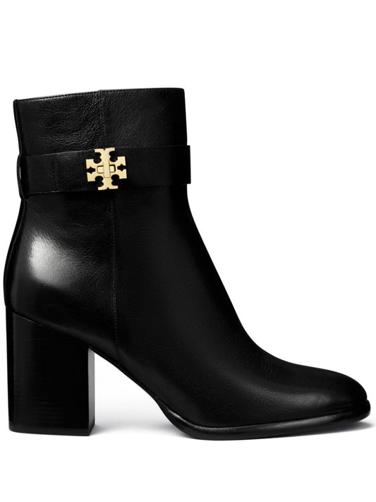 T-lock leather ankle boots