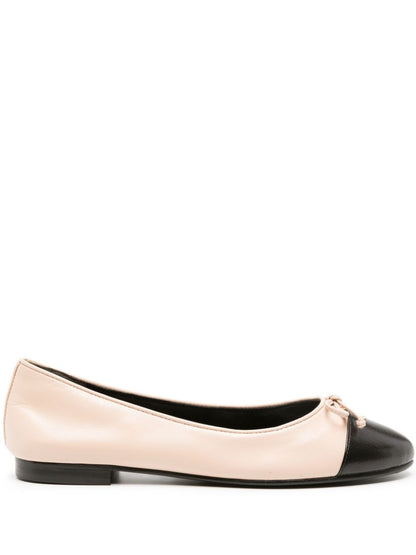 Cap-toe leather ballets