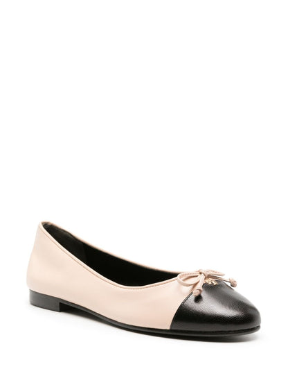 Cap-toe leather ballets