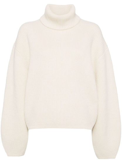 Wool high-neck jumper