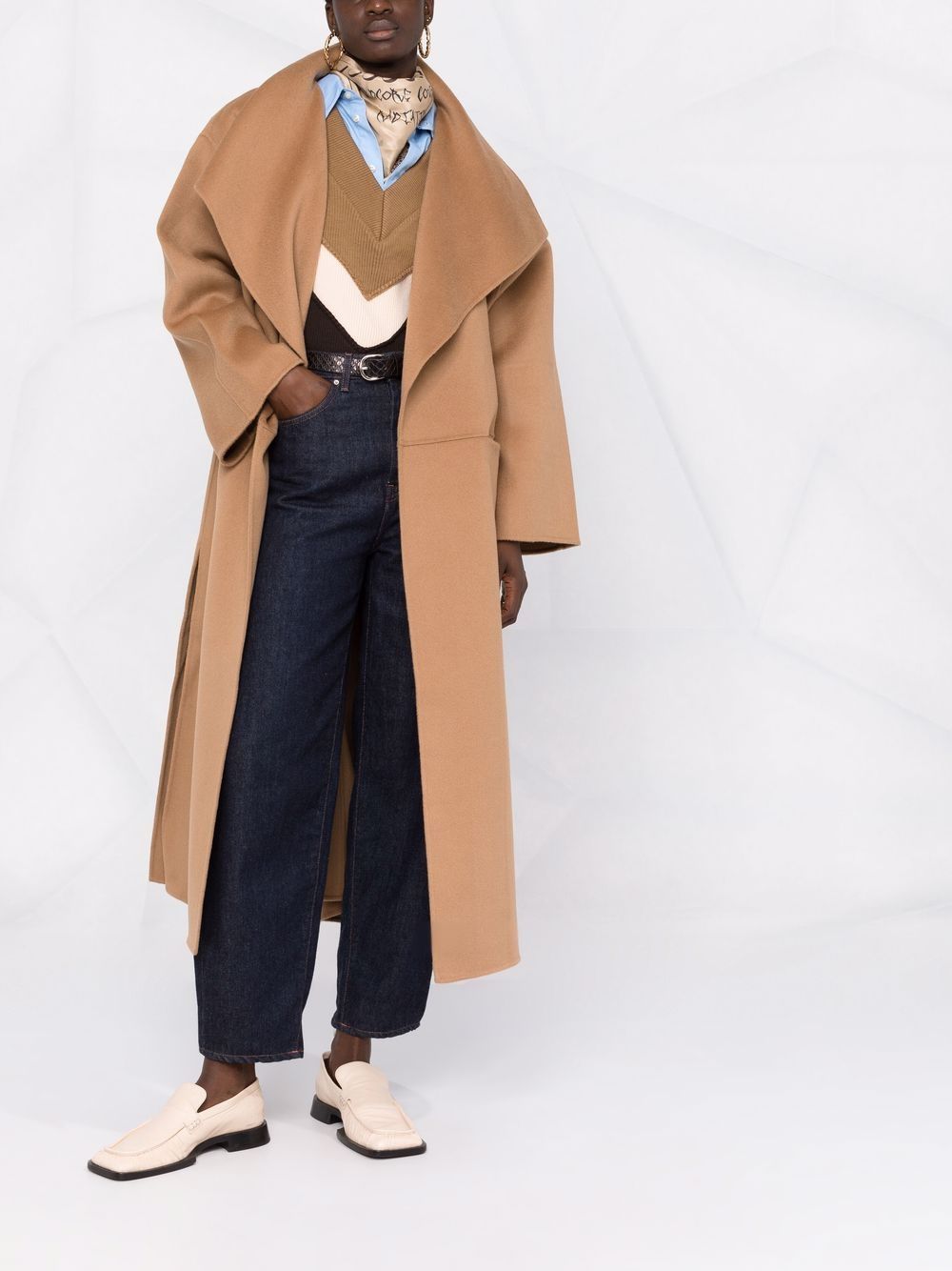 Signature wool and cashmere blend coat