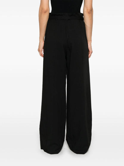 Tie-waist fluid trousers