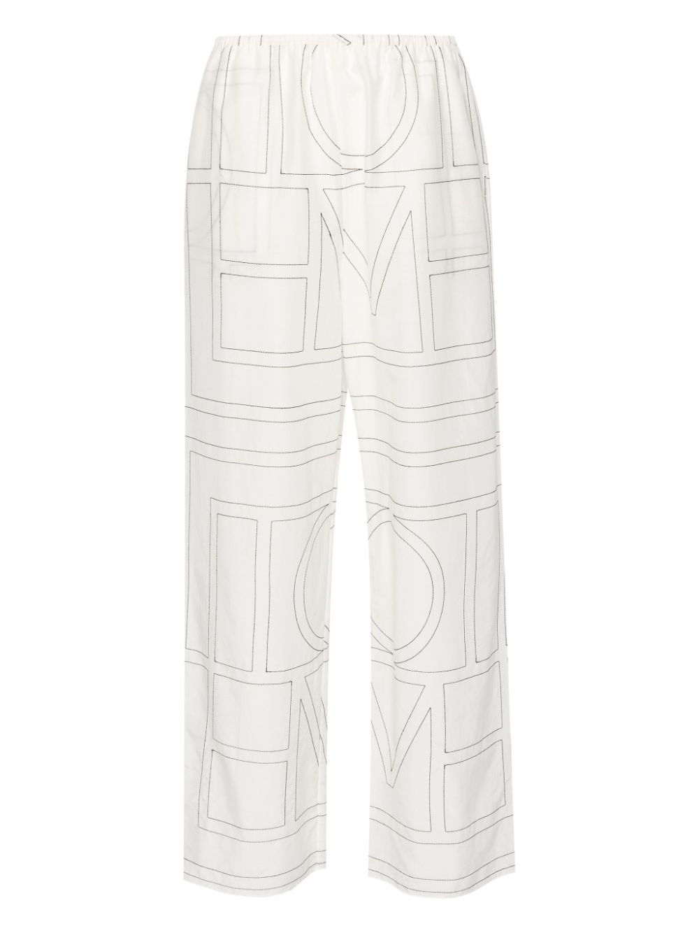 Monogram cotton blend trousers