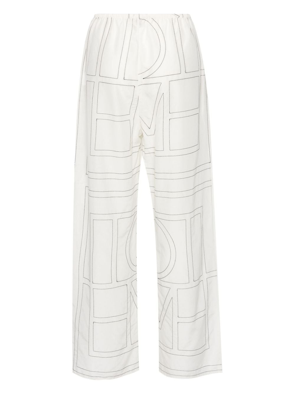 Monogram cotton blend trousers