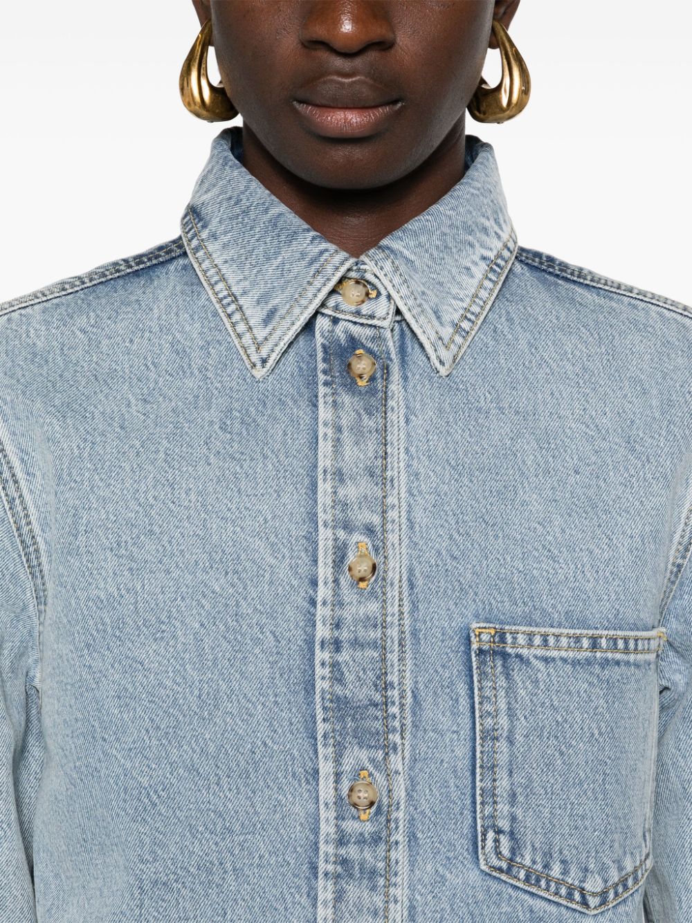 Organic cotton denim shirt