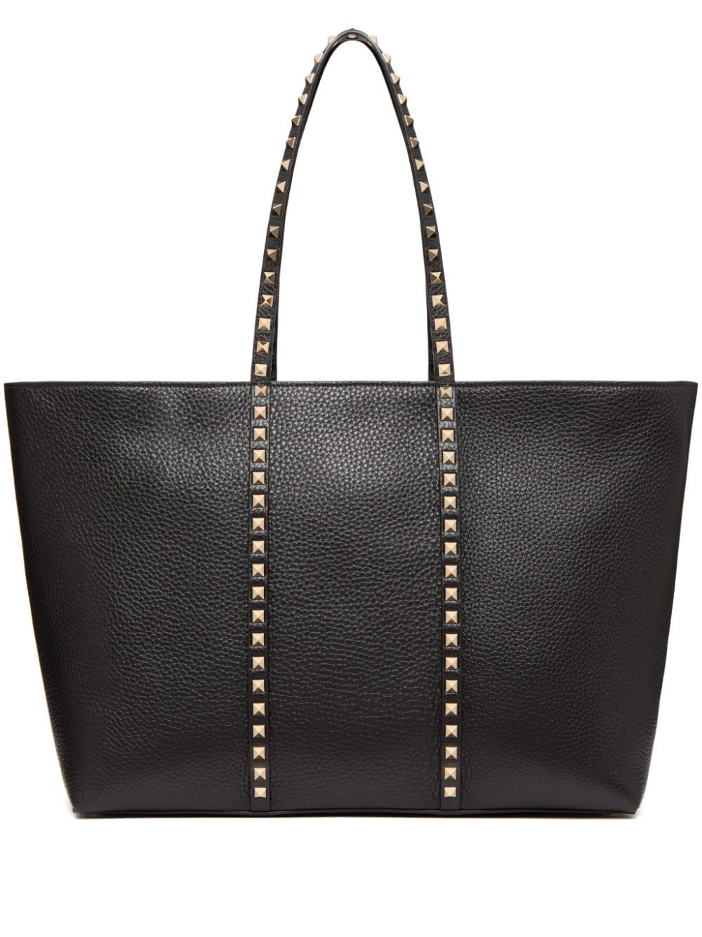 Rockstud leather tote bag