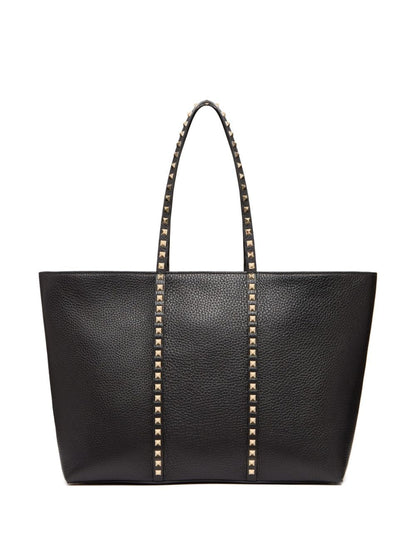 Rockstud leather tote bag