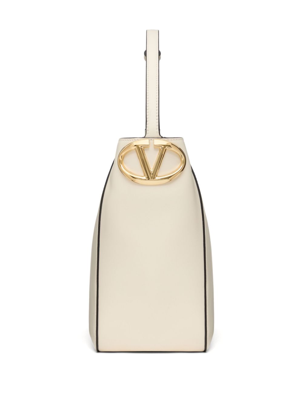 Vlogo side leather bucket bag