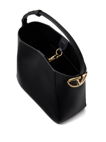 Vlogo side leather bucket bag