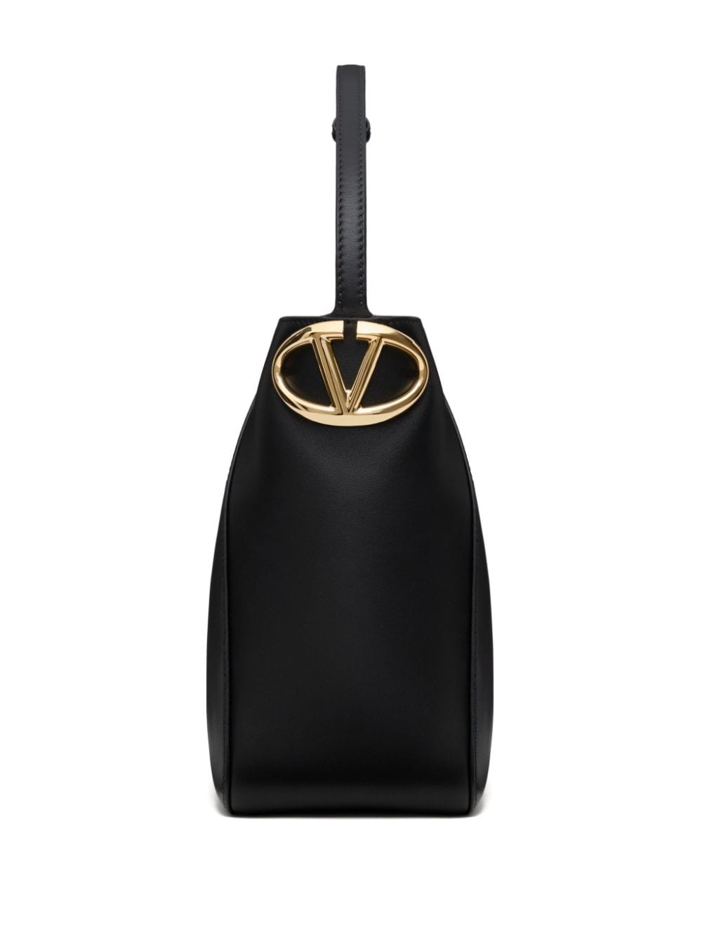 Vlogo side leather bucket bag