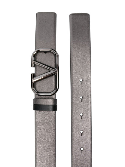 Vlogo signature reversible leather belt