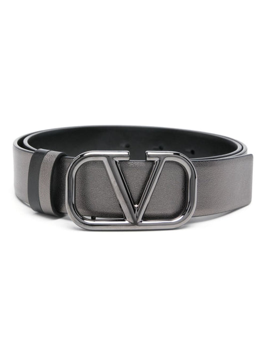 Vlogo signature reversible leather belt